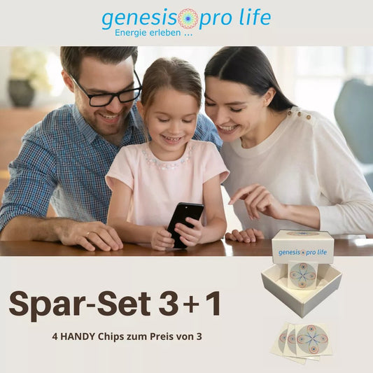Spar-Set 3+1 Biophotonen HANDY Chip - Mein Shop genesis pro life
