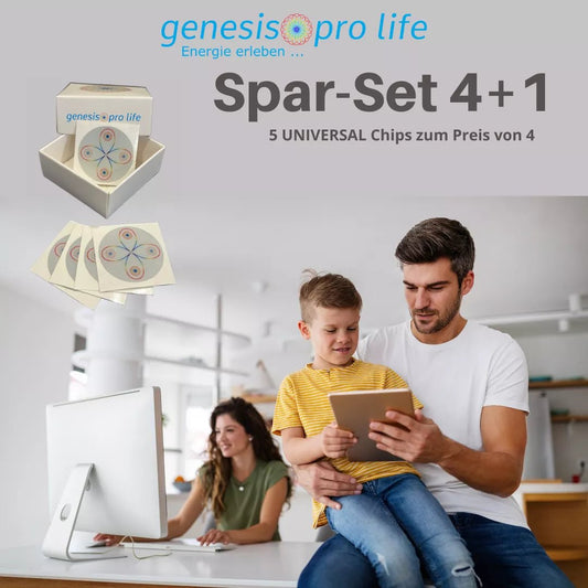 Spar-Set 4+1 Biophotonen UNIVERSAL Chip - Mein Shop genesis pro life